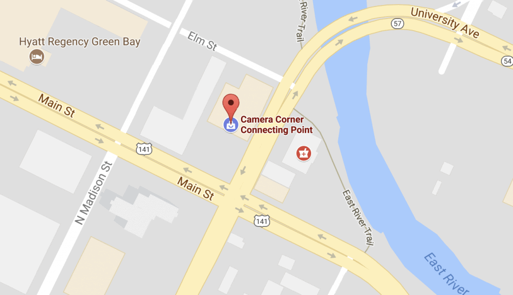 camera corner connecting point map green bay wisconsin