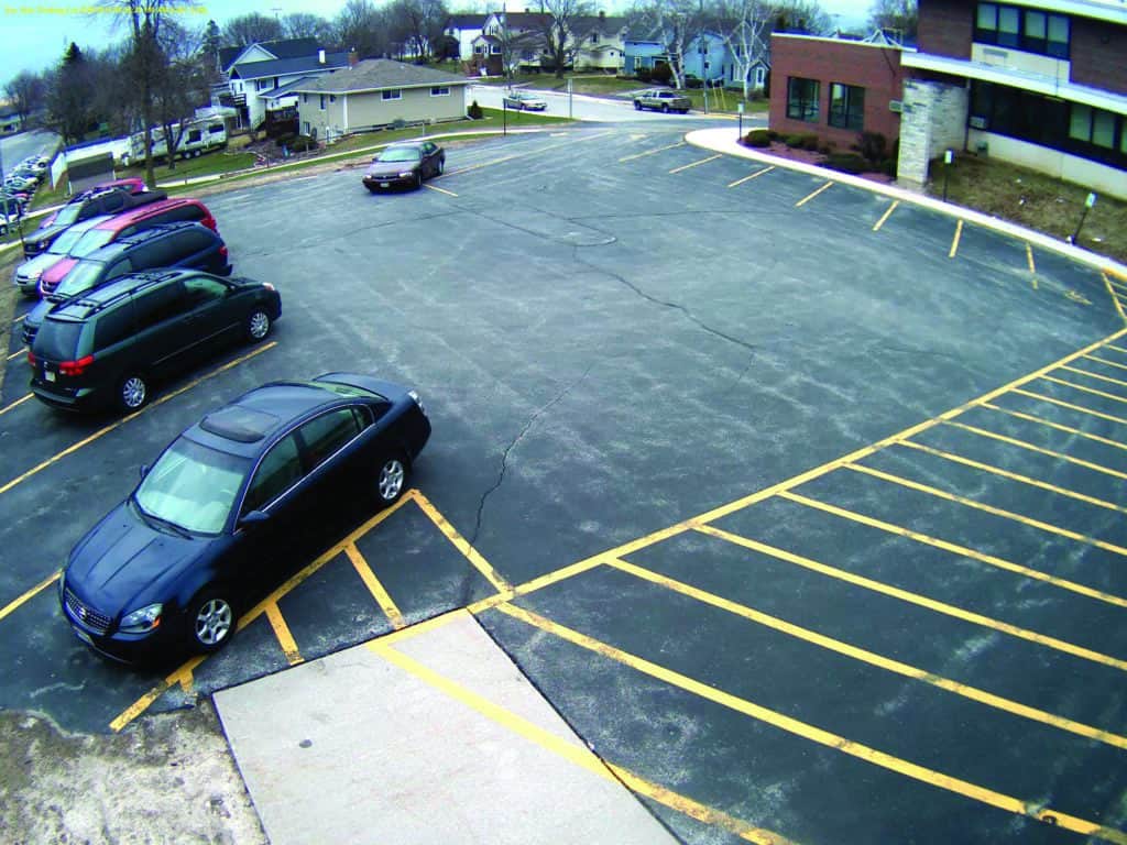 parking lot video surveillance camera corner connecting point green bay wisconsin